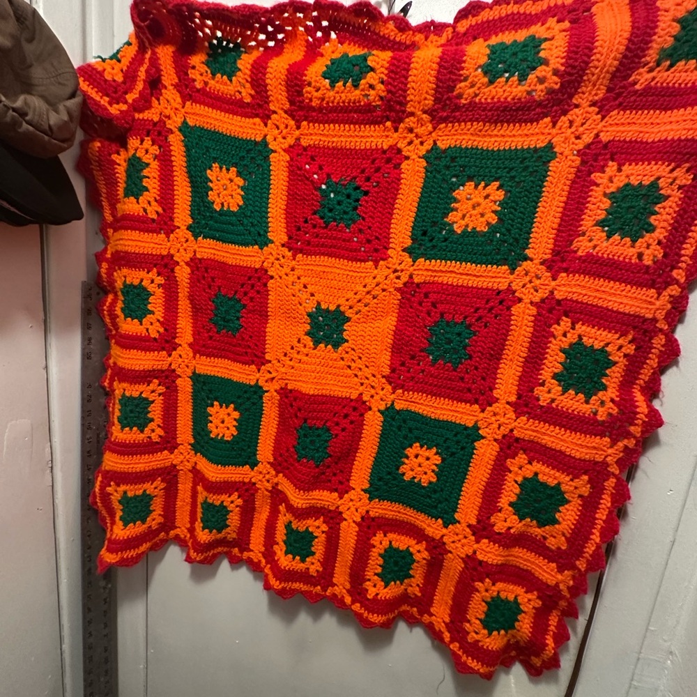 Vibrant Crochet Blanket 33x33